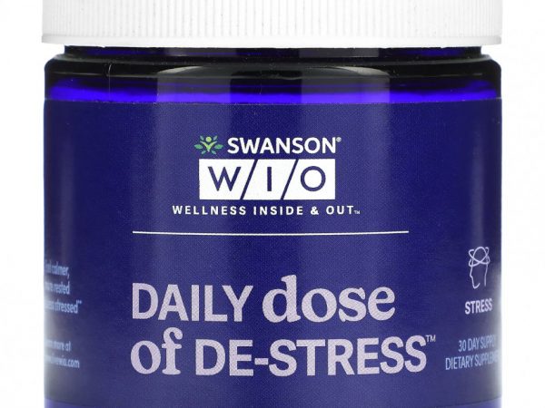 Swanson WIO, Суточная доза De-Stress, 30 капсул