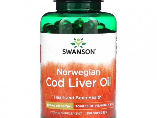 Swanson, Жир печени норвежской трески, 350 мг, 250 мягких таблеток