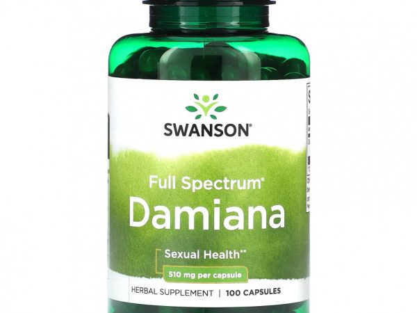Swanson, Full Spectrum Damiana, 510 мг, 100 капсул