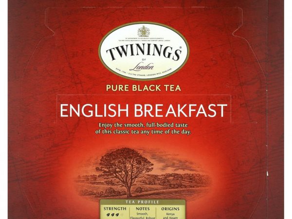 Twinings, Чистый черный чай, английский завтрак, 100 чайных пакетиков, 200 г (7,05 унции)