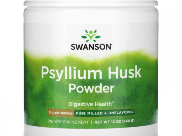 Swanson, Порошок из шелухи семян подорожника, 5 г, 340 г (12 унций)