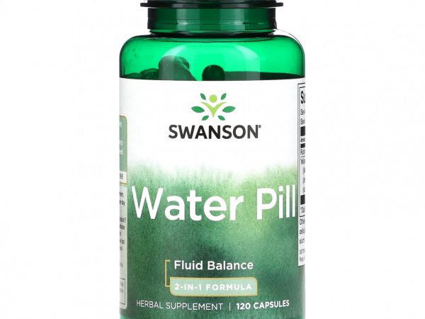 Swanson, Water Pill, формула 2-в-1, 120 капсул