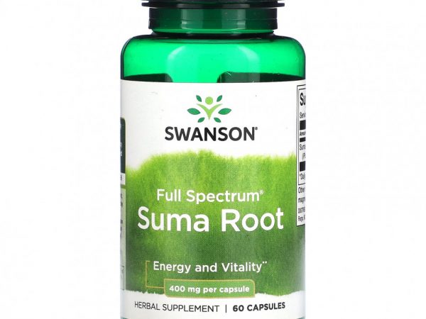 Swanson, Корень сумы полного спектра, 400 мг, 60 капсул