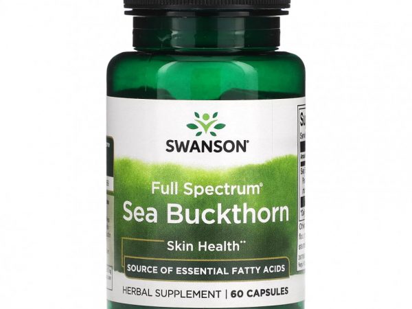 Swanson, Облепиха Full Spectrum, 60 капсул