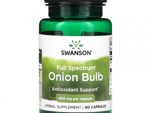 Swanson, Луковица полного спектра, 400 мг, 60 капсул