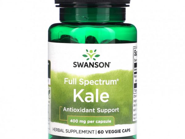Swanson, Кудрявая капуста Full Spectrum, 400 мг, 60 растительных капсул