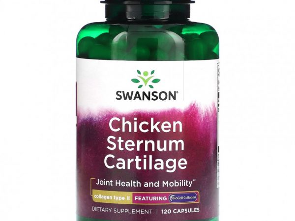 Swanson, Куриный грудинный хрящ, 120 капсул