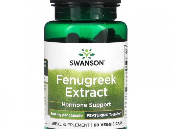 Swanson, Экстракт пажитника, 300 мг, 60 растительных капсул