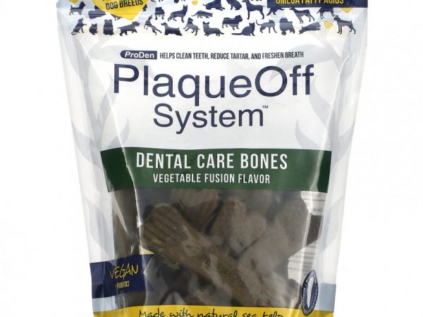 ProDen, PlaqueOff System, для ухода за зубами, для собак, с добавлением овощей, 13 костей, 482 г (17 унций)