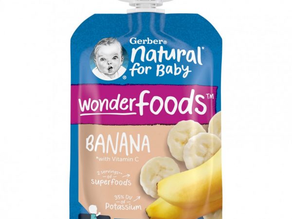 Gerber, Natural for Baby, Wonder Foods, 2nd Foods, банан, 99 г (3,5 унции)