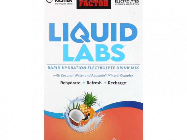 Force Factor, Liquid Labs, тропические фрукты, 20 пакетиков в стиках по 7 г (0,25 унции)
