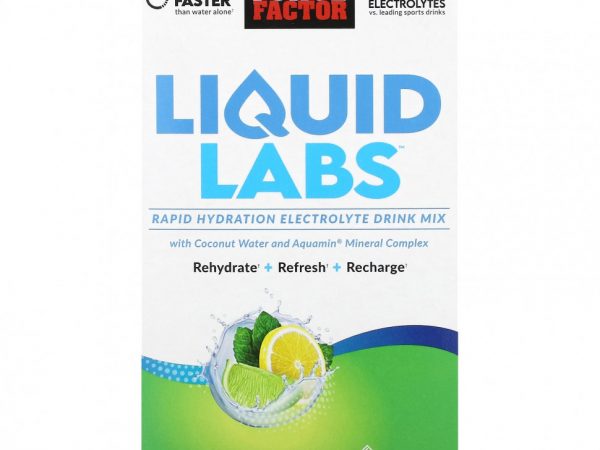 Force Factor, Liquid Labs, лимон и лайм, 20 пакетиков по 7 г (0,25 унции)