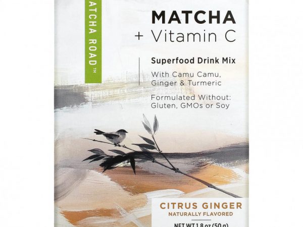 California Gold Nutrition, MATCHA ROAD, матча + витамин C и цитрусовый имбирь, 10 шт.