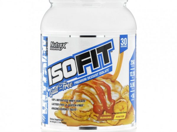 Nutrex Research, Isofit, Banana Foster, 990 г (2,2 фунта)