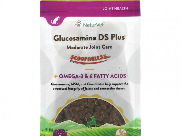 NaturVet, Scoopables, глюкозамин DS плюс умеренный уход за суставами, для собак, бекон, 315 г (11 унций)