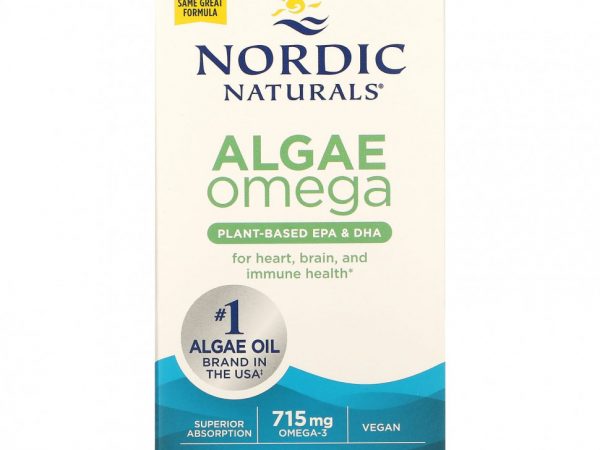 Nordic Naturals, Algae Omega, 715 мг, 120 мягких таблеток