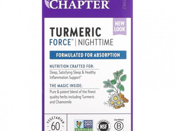 New Chapter, Turmeric Force, для приема перед сном, 60 вегетарианских капсул