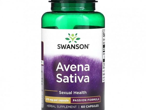 Swanson, Avena Sativa, 575 мг, 60 капсул