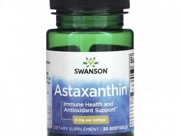 Swanson, Астаксантин, 8 мг, 30 мягких таблеток