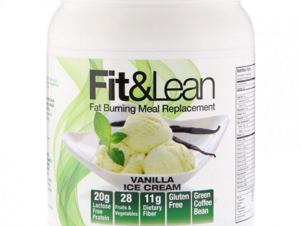 Fit & Lean, Fit & Lean, Fat Burning Meal Replacement, Vanilla Ice Cream, 0.97 lb (440 g)