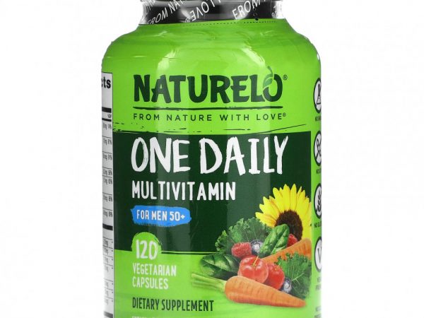 NATURELO, Мультивитамины для мужчин старше 50 лет, 120 вегетарианских капсул