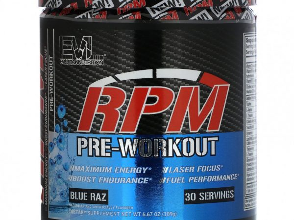 EVLution Nutrition, RPM, перед тренировкой, синяя ветвь, 189 г (6,67 унции)