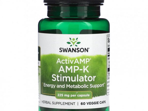 Swanson, ActivAMP AMP-K Stimulator, 225 мг, 60 растительных капсул