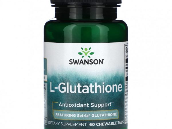 Swanson, L-глутатион`` 60 жевательных таблеток