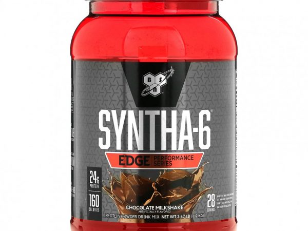 BSN, Syntha-6 Edge, протеиновая порошковая смесь, шоколадный молочный коктейль, 1,12 кг (2,47 фунта)