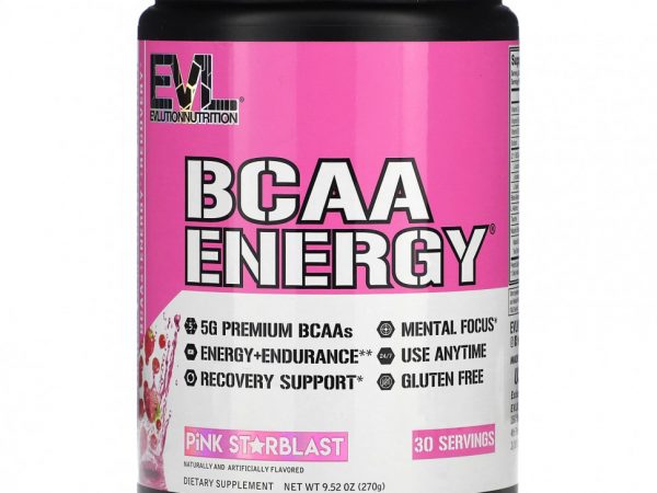 EVLution Nutrition, BCAA ENERGY, Pink Starblast, 270 г (9,52 унции)