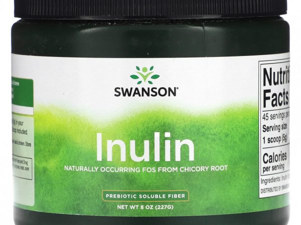Swanson, Инулин, пребиотическая растворимая клетчатка, 227 г (8 унций)