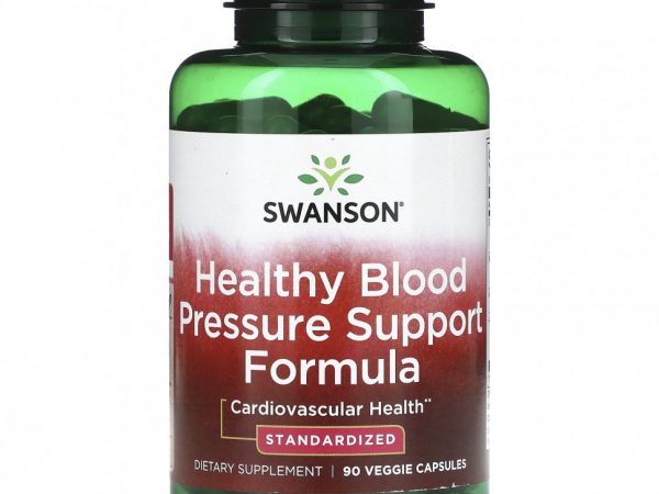 Swanson, Формула для поддержки здорового артериального давления, стандартизированная, 90 растительных капсул