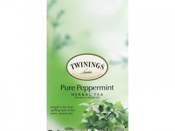 Twinings, Herbal Tea, чистая перечная мята, без кофеина, 24 K-чашки, по 3 г (0,11 унции)