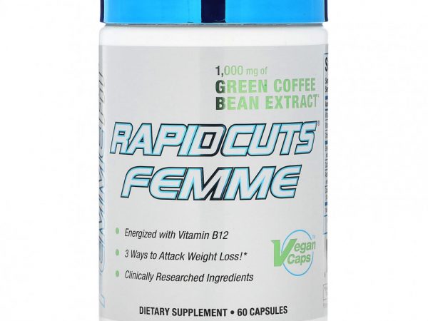 ALLMAX, RAPIDCUTS Femme, экстракт зеленых кофейных зерен, 1000 мг, 60 капсул