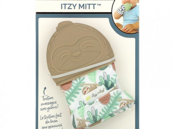 itzy ritzy, Itzy Mitt, пищевой силиконовый прорезыватель для зубов, от 3 месяцев, для прорезывания зубов, 1 прорезыватель
