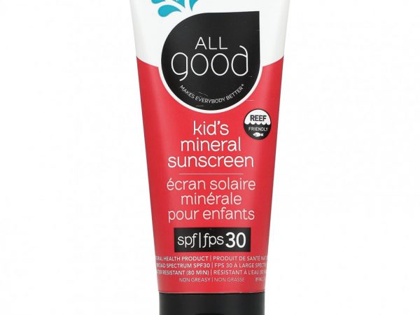 All Good Products, Минеральное солнцезащитное средство для детей, SPF 30, 89 мл (3 жидк. Унции)