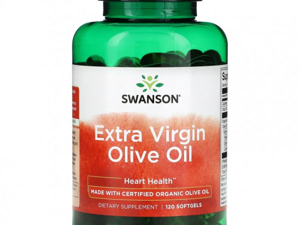Swanson, Оливковое масло холодного отжима, 120 мягких таблеток