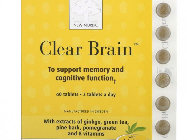 New Nordic US Inc, Clear Brain, 60 таблеток