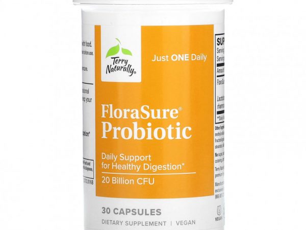 Terry Naturally, FloraSure Probiotic, 20 млрд КОЕ, 30 капсул