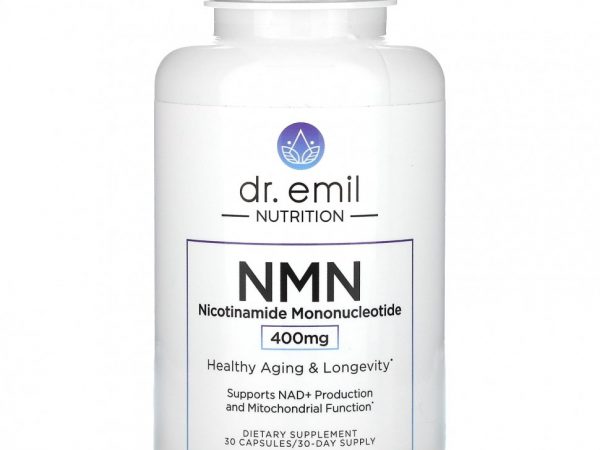 Dr. Emil Nutrition, NMN, никотинамидмононуклеотид, 400 мг, 30 капсул
