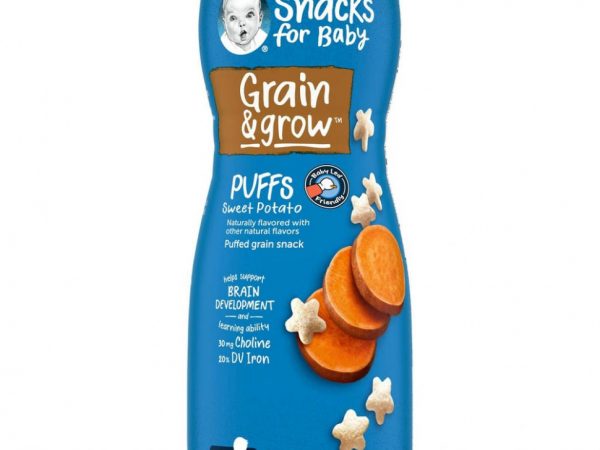 Gerber, Воздушное зерно, для детей от 8 месяцев, батат, 42 г (1,48 унции)