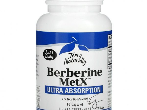 Terry Naturally, Berberine MetX, улучшенная абсорбция, 60 капсул