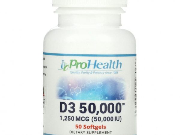 ProHealth Longevity, Витамин D3 50 000, 1250 мкг (50 000 МЕ), 50 мягких таблеток