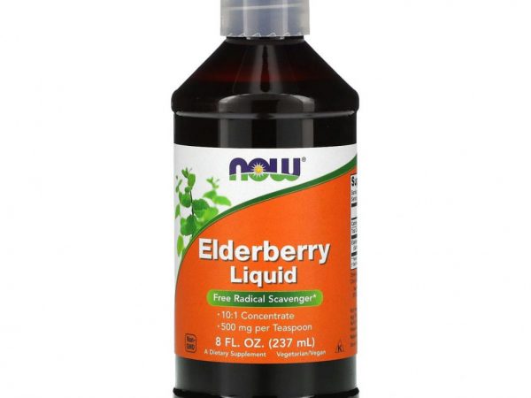 NOW Foods, бузина жидкая, 500 мг, 237 мл (8 жидк. унций)
