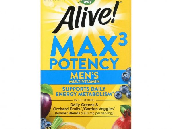 Nature's Way, Alive! Max3 Potency, мультивитамины для мужчин, 90 таблеток