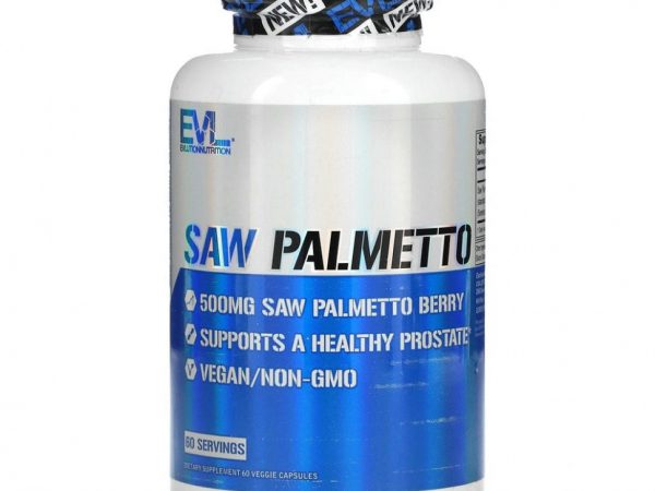 EVLution Nutrition, Saw Palmetto, 500 mg, 60 Veggie Capsules