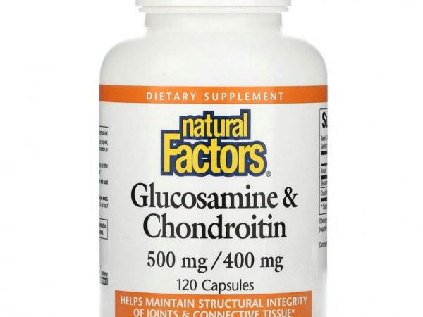 Natural Factors, Глюкозамин и хондроитин, 500 мг/400 мг, 120 капсул