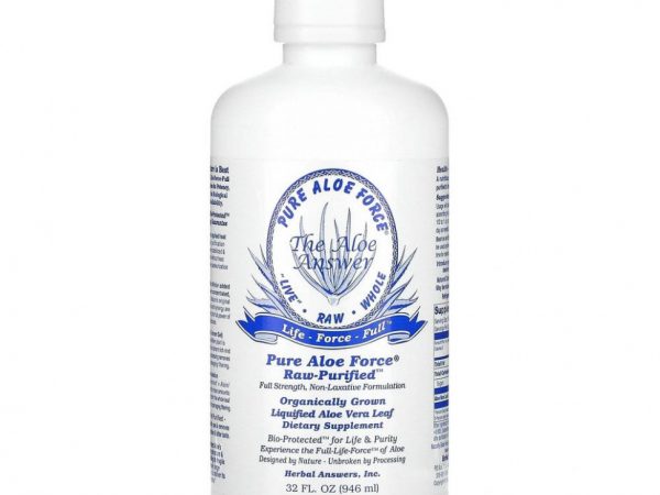 Herbal Answers, Pure Aloe Force, жидкие листья алоэ вера, 946 мл (32 жидк. Унции)