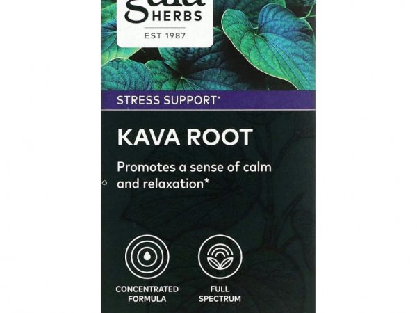 Gaia Herbs, корень кавы, 60 веганских фито-капсул с жидкостью