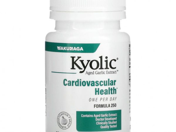 Kyolic, экстракт выдержанного чеснока, один раз в день, для сердечно-сосудистой системы, 1000 мг, 30 капсул